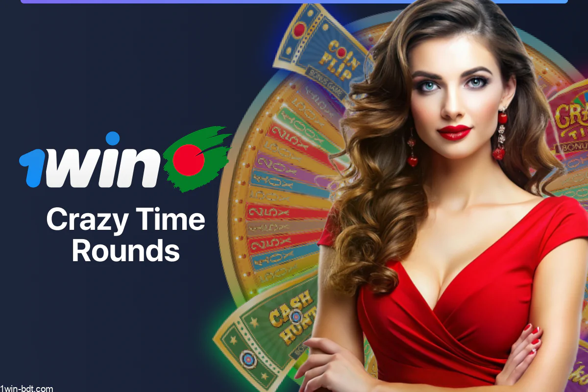 1win live Crazy Time gameplay