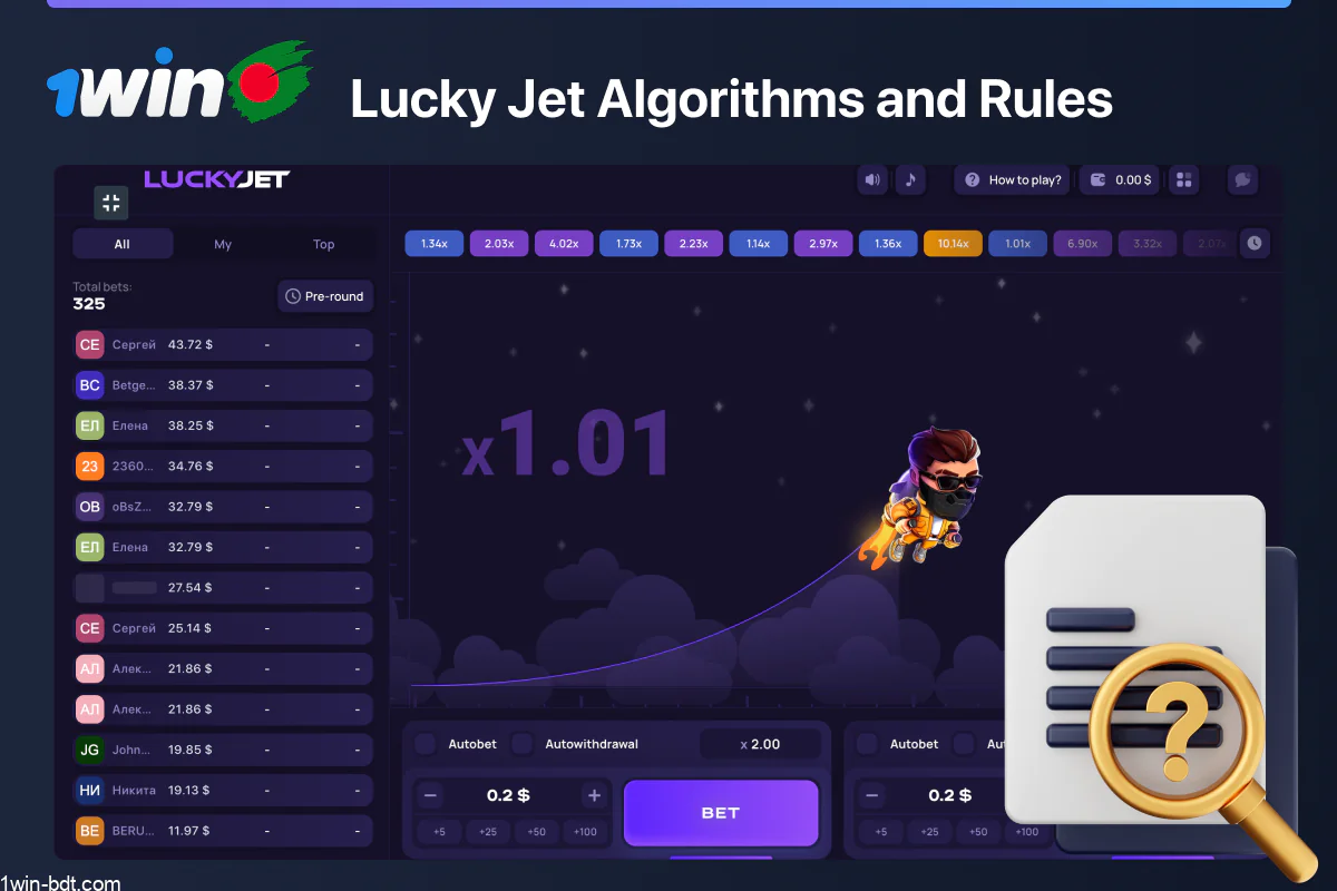 1win Lucky Jet rules and mechanics