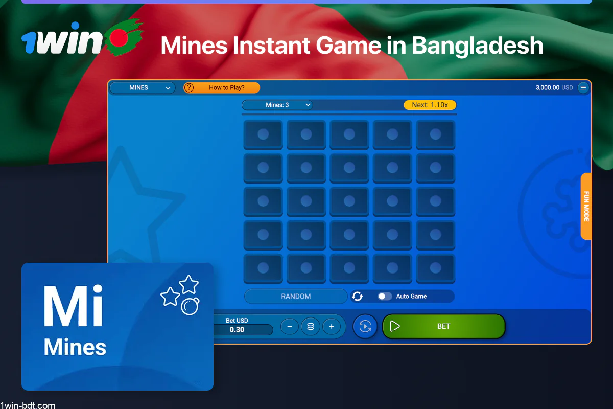 1win Mines: Open tiles, win takas!