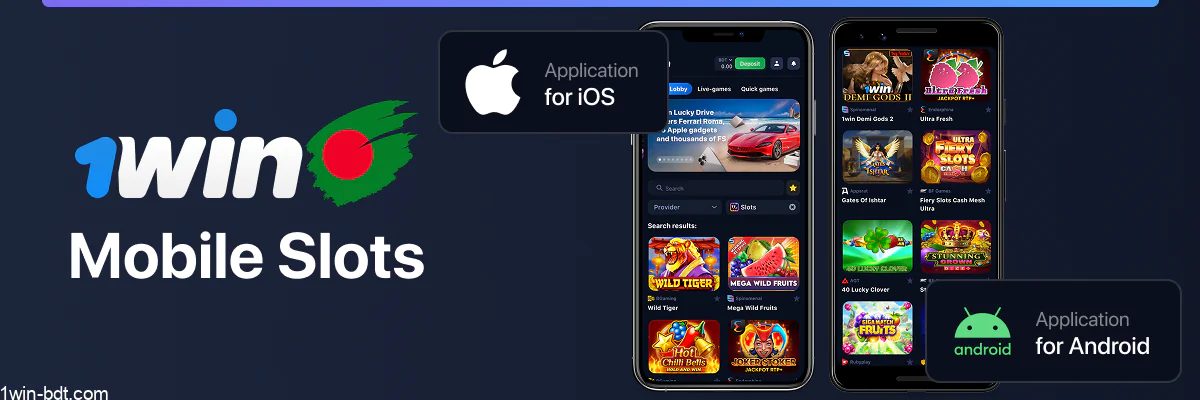 1win mobile slots play on Android or iOS