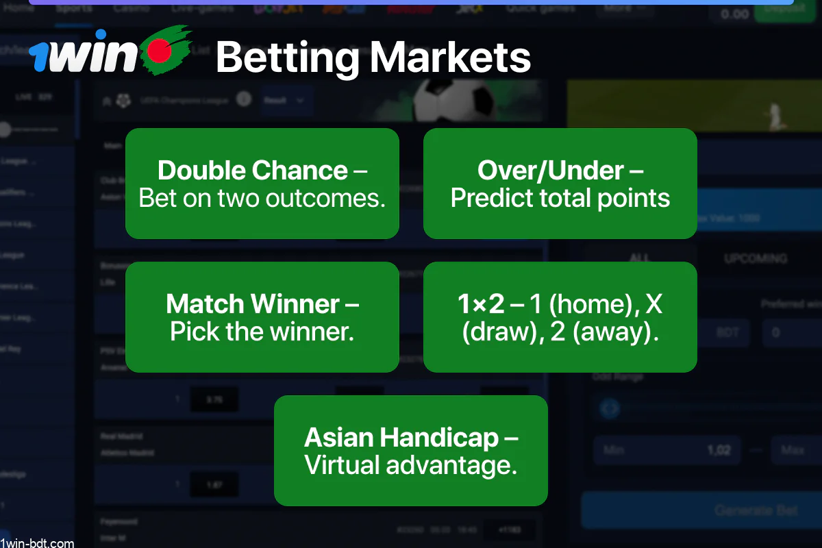 1win offers diverse betting markets